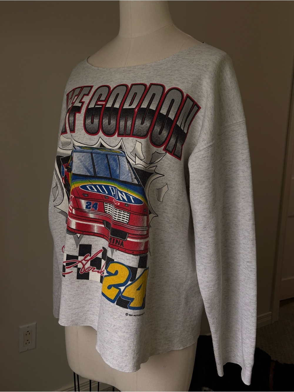 Vintage Jeff Gordon Racing Sweatshirt w Raw Hem